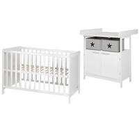 BABYZIMMERSET 2-tlg. roba Hamburg  - Weiß, Basics, Holzwerkstoff - Roba