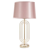 TISCHLEUCHTE 28/55 cm  - Pink/Goldfarben, Trend, Kunststoff/Textil (28/55cm) - Mauro Ferretti