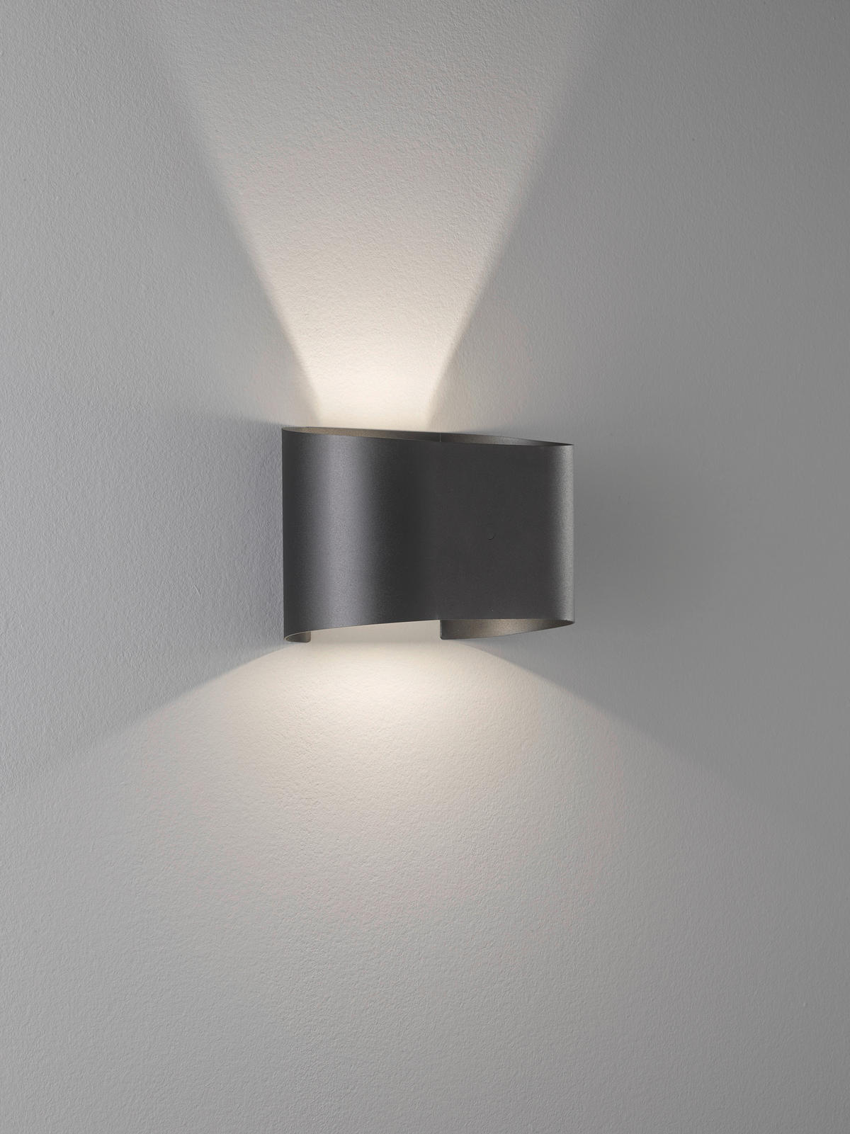 LED-WANDLEUCHTE Wall 18/12 cm   - Schwarz, Design, Metall (18/12cm) - Fischer & Honsel