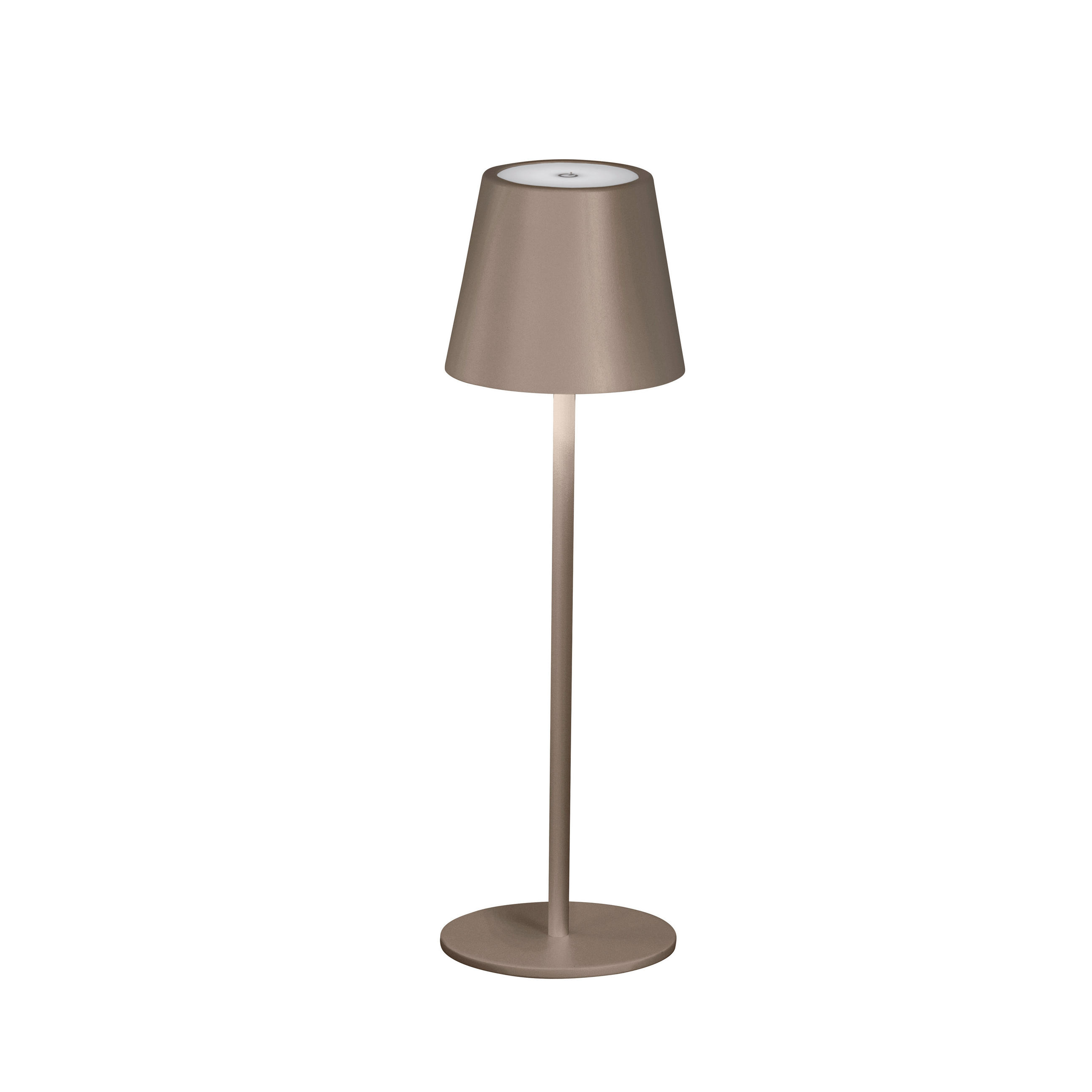 AKKU-TISCHLEUCHTE Viletto 11/36,5 cm   - Graubraun/Grau, KONVENTIONELL, Metall (11/36,5cm)