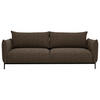 SOFA in Chenille Dunkelbraun, Schwarz  - Dunkelbraun/Schwarz, Design, Textil/Metall (223/96/95cm) - Livetastic