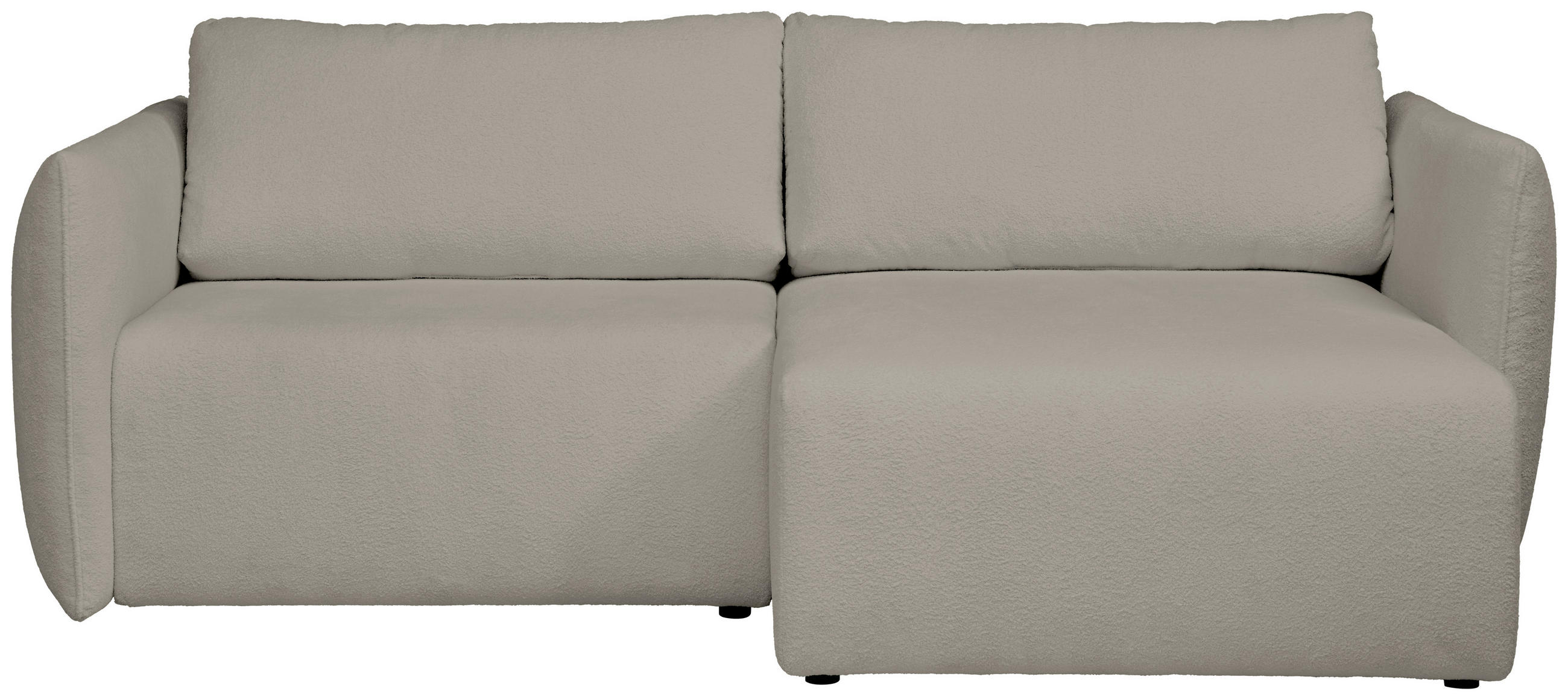 ECKSOFA Beige Jersey  - Beige/Schwarz, KONVENTIONELL, Kunststoff/Textil (238/148cm) - Carryhome
