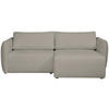 ECKSOFA Beige Jersey  - Beige/Schwarz, KONVENTIONELL, Kunststoff/Textil (238/148cm) - Carryhome
