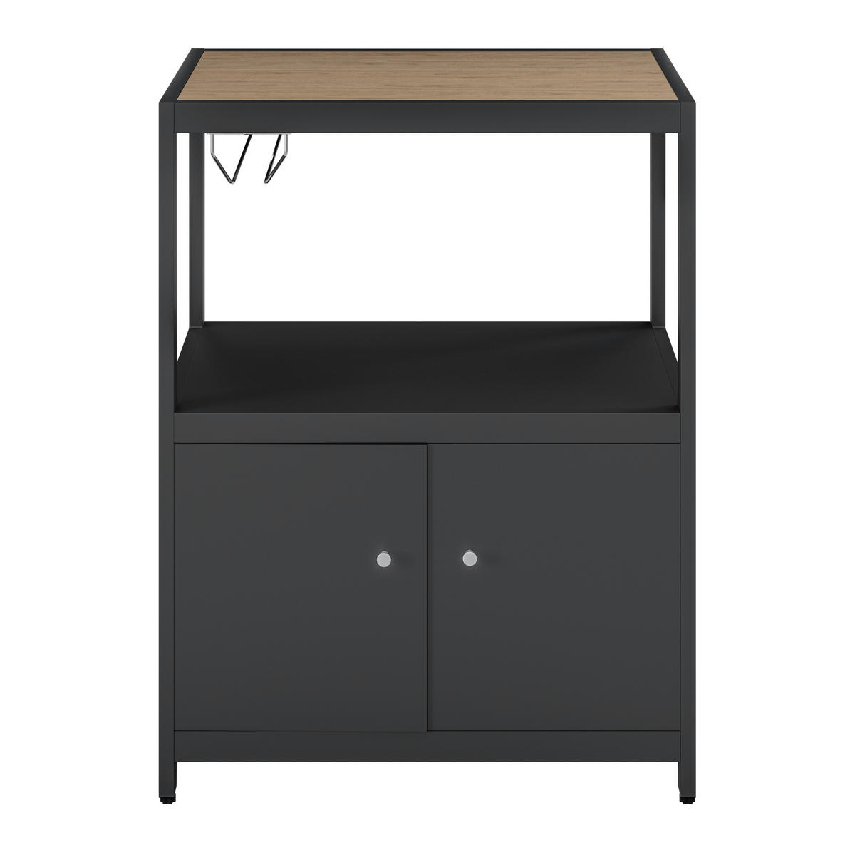 OUTDOORKÜCHE - Anthrazit/Teakfarben, LIFESTYLE, Kunststoff/Metall (70/91/50cm) - Ambia Garden
