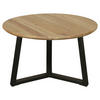 COUCHTISCH Akazie massiv rund Schwarz, Akaziefarben  - Schwarz/Akaziefarben, Design, Holz/Metall (75/46/75cm) - MID.YOU