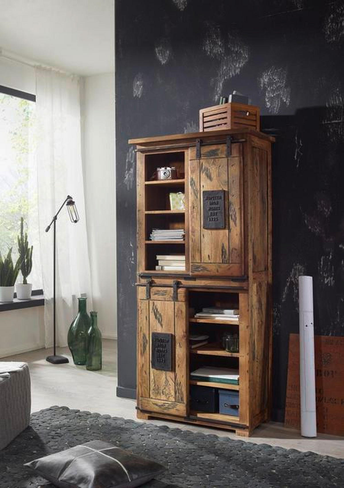 MEHRZWECKSCHRANK 80/175/45 cm  in Naturfarben  - Naturfarben, KONVENTIONELL, Holz/Metall (80/175/45cm) - Livetastic