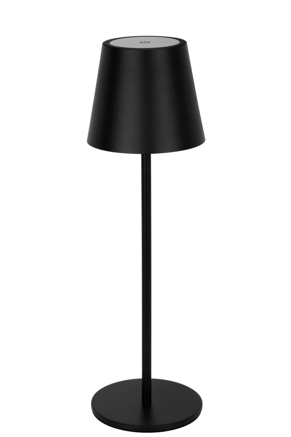 STOLNÍ LAMPA NA BATERIE 11/36,5 cm - černá, Konvenční, kov (11/36,5cm) - Novel