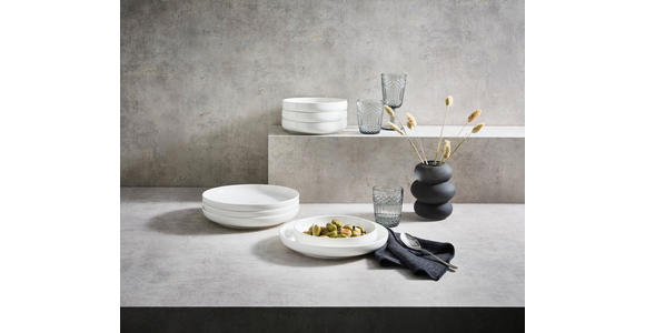 KOMBISERVICE Weiß OSLO SNØ 8-teilig 4 Personen  - Weiß, Design, Keramik - Novel
