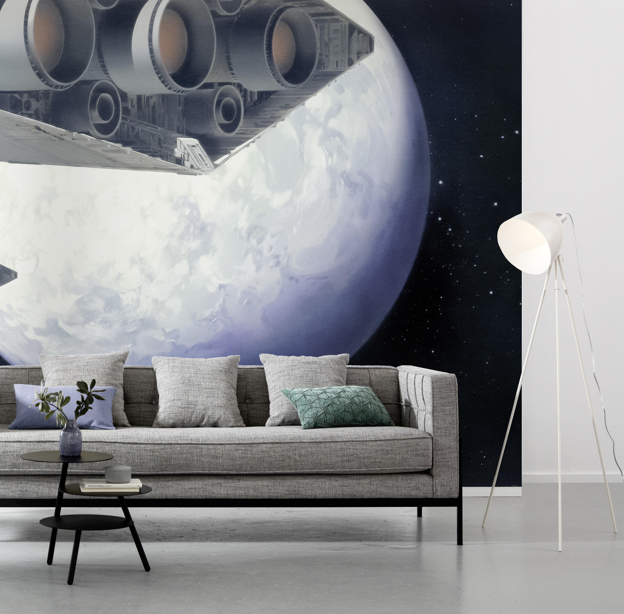 FOTOTAPET 500/250 cm  - vit/svart, Trend, textil (500/250cm)