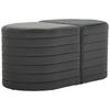 HOCKERBANK in Textil, Holzwerkstoff Dunkelgrau  - Dunkelgrau/Schwarz, Design, Holzwerkstoff/Textil (50/50/44/44/50/50cm) - MID.YOU