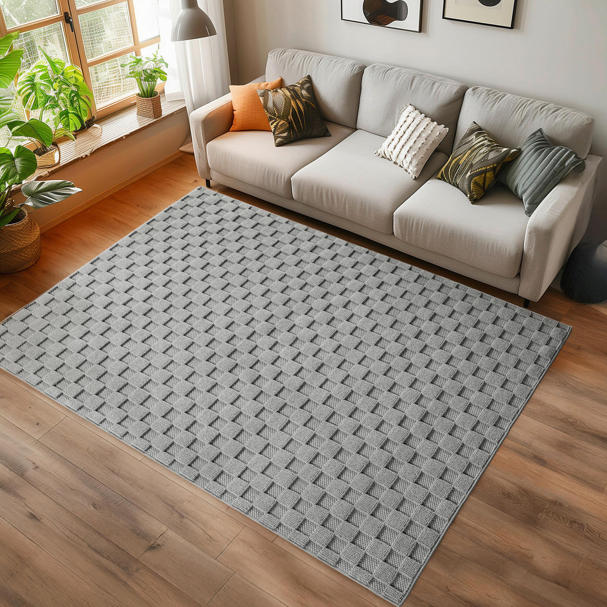 FLACHWEBETEPPICH 200/290 cm HELIX Silberfarben  - Silberfarben, Basics, Kunststoff/Textil (200/290cm) - Novel