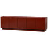 LOWBOARD Pencil  in 180/52/40 cm  - Dunkelrot, Design, Holz (180/52/40cm) - Livetastic