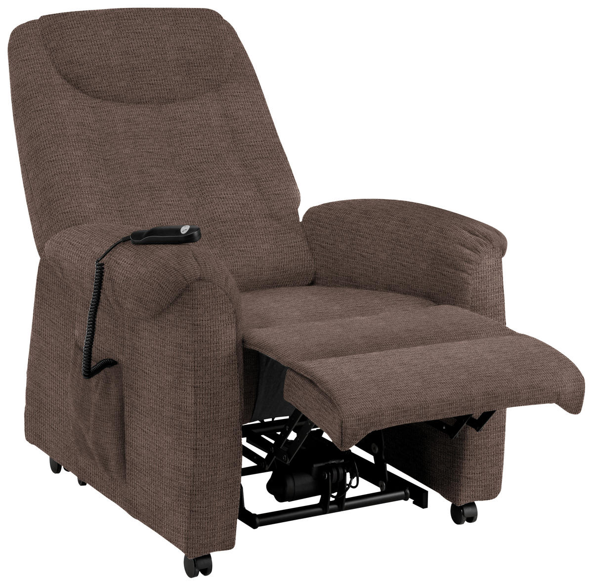 FERNSEHSESSEL in Mikrofaser Hellbraun  - Hellbraun/Schwarz, KONVENTIONELL, Kunststoff/Textil (83/113/92cm) - Xora