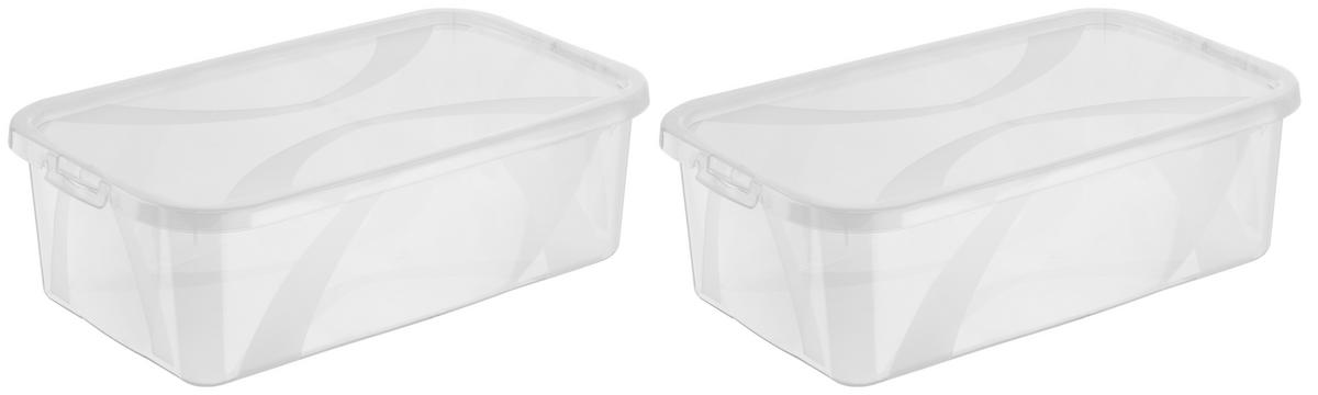 BOX MIT DECKEL    34/20/11 cm  - Transparent, Basics, Kunststoff (34/20/11cm) - Rotho