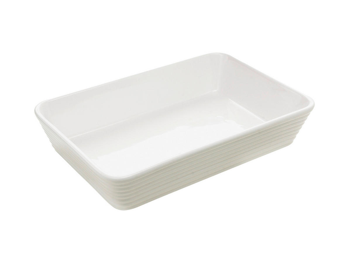 POSUDA ZA RERNU   29,5/20/6 cm        - bela, Konvencionalno, keramika (29,5/20/6cm) - Homeware Profession.