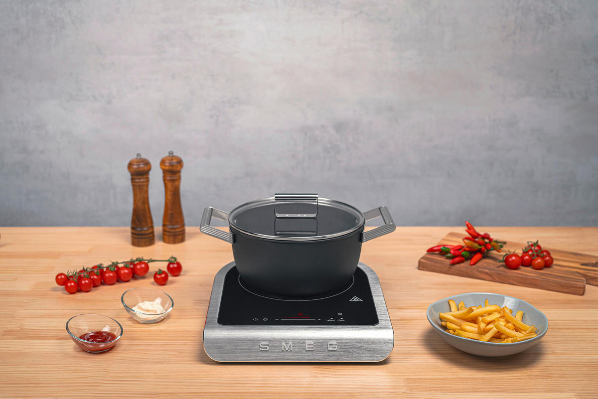 KOCHPLATTE - Weiss, Trend, Kunststoff (31.5/5.4/41.2cm) - SMEG