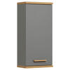 HÄNGESCHRANK 35,5/74,5/20,5 cm  - Eichefarben/Grau, Design, Glas/Holzwerkstoff (35,5/74,5/20,5cm) - Xora
