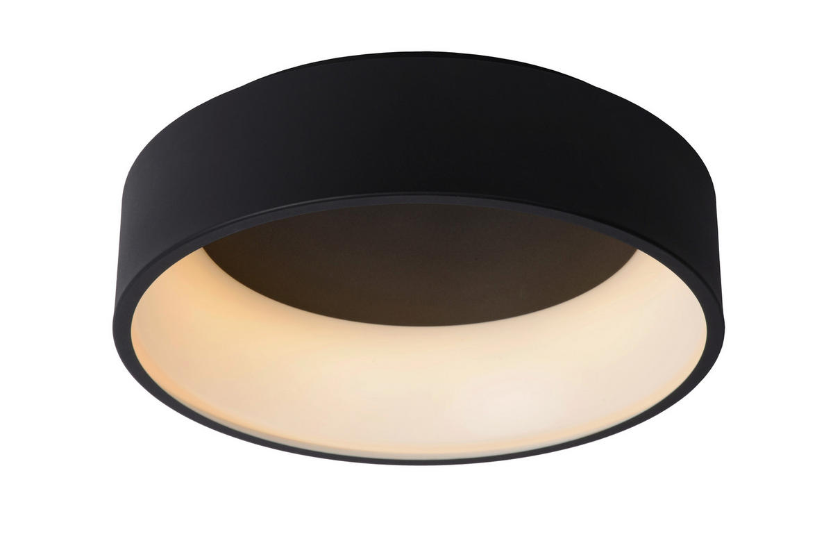 LED-DECKENLEUCHTE Talowe Led 45.5/45.5/13 cm   - Schwarz, Basics, Metall (45.5/45.5/13cm) - Lucide