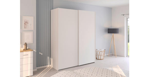 SCHWEBETÜRENSCHRANK  in Weiß  - Weiß, Design, Holzwerkstoff/Kunststoff (181/223/68cm) - Novel