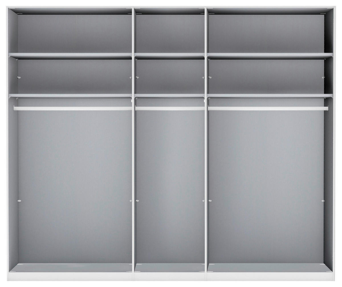 DREHTÜRENSCHRANK in Hellgrau  - Schieferfarben/Hellgrau, Design, Glas/Holzwerkstoff (250/236/58cm) - Novel