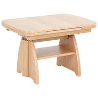 COUCHTISCH Wildeiche furniert 90-130,5/65/56-5 cm rechteckig Eichefarben  - Eichefarben, KONVENTIONELL, Holzwerkstoff/Metall (90-130,5/65/56-5cm) - Venda