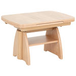 COUCHTISCH Wildeiche furniert 90-130,5/65/56-75 cm rechteckig Eichefarben  - Eichefarben, KONVENTIONELL, Holzwerkstoff/Metall (90-130,5/65/56-75cm) - Venda