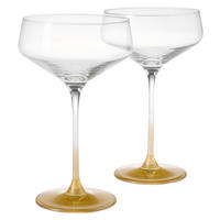 CHAMPAGNERGLAS 350 ml 2-teilig  - Klar/Goldfarben, LIFESTYLE, Glas (20,5/18/10,5cm) - Leonardo