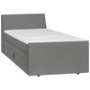 BOXSPRING-ÁGY 100/200 cm  szürke  - fekete/szürke, Modern, textil/fa (100/200cm) - MID.YOU