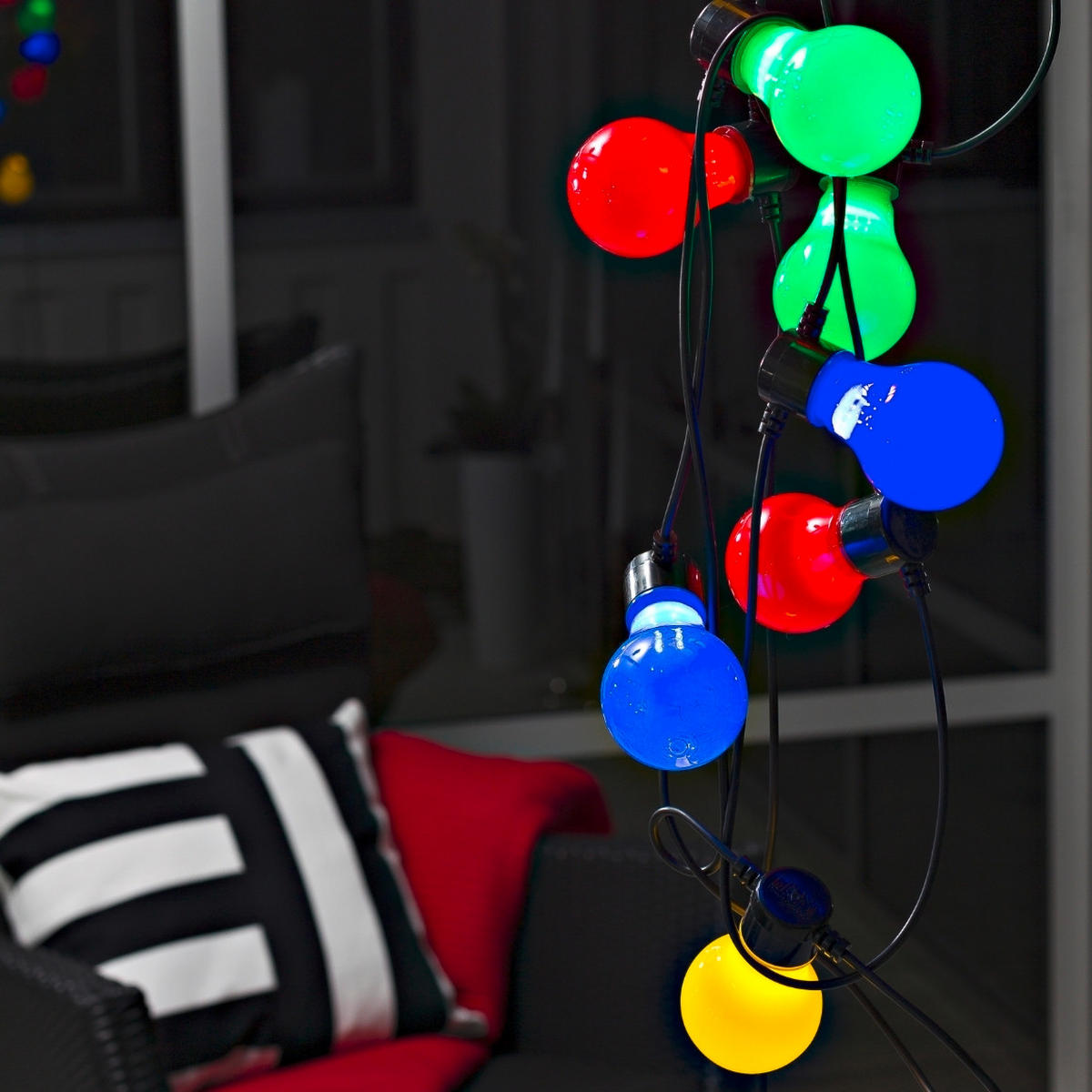 SVJETLOSNA GIRLANDA  - višebojno/crna, Basics, plastika (1450cm)
