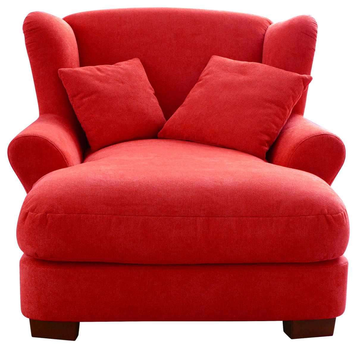 XXL-SESSEL in Flachgewebe Rot  - Rot, Romantik / Landhaus, Holz/Textil (120/101/142cm) - Sit & More