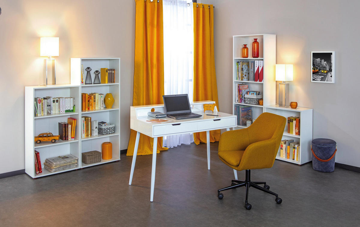 OTOČNÁ STOLIČKA PRE MLÁDEŽ, kari žltá - čierna/kari žltá, Konventionell, kov/textil (61,50/83,50-91/63cm) - MID.YOU