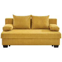 SCHLAFSOFA  mit Stoffauswahl, Schlafen auf Sitzhöhe, Rücken echt Flachgewebe Gelb  - Gelb, KONVENTIONELL, Holz/Textil (200/88/102cm) - Xora