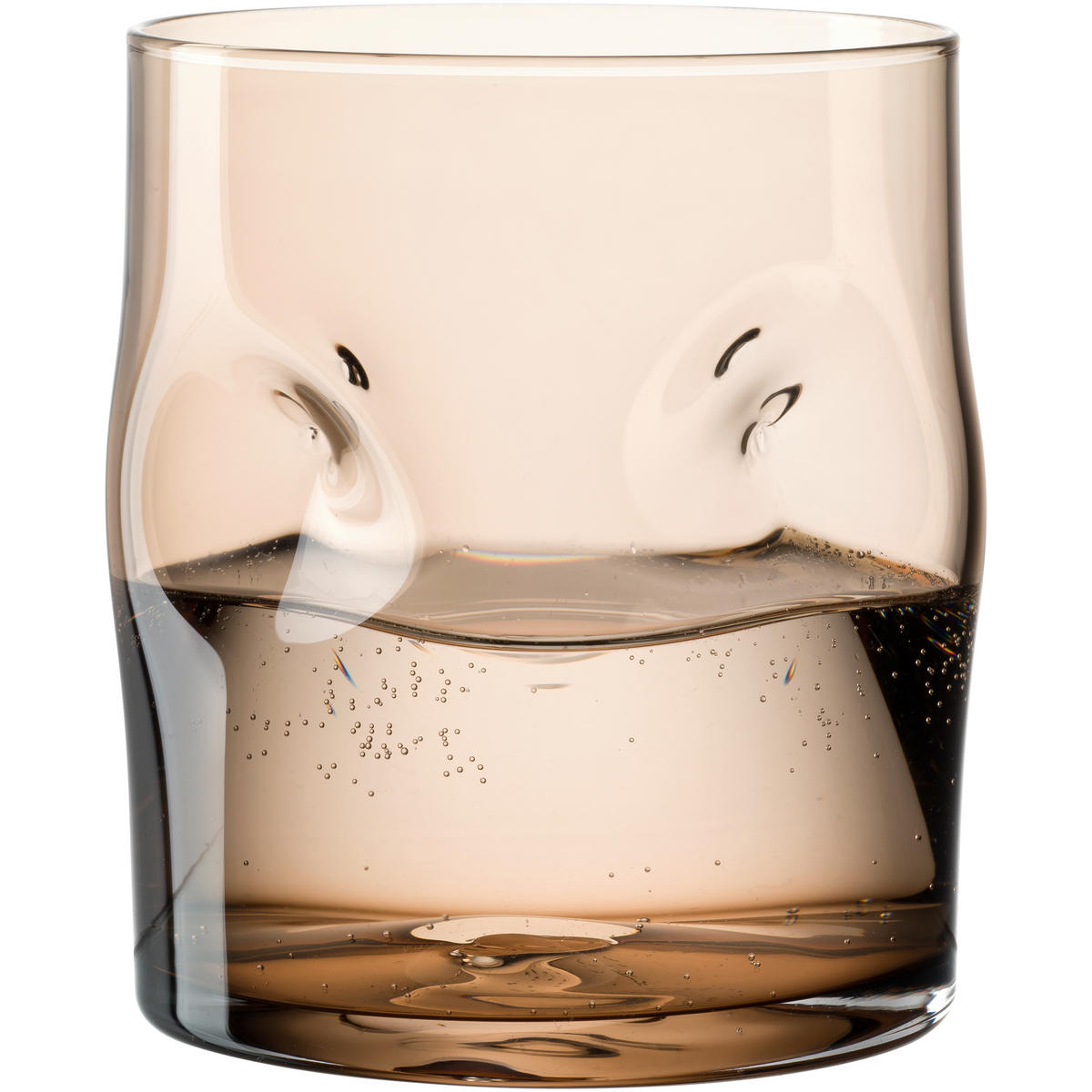 TRINKGLAS 300 ml 4-teilig  - Braun, Basics, Glas (7,5/9/7,5cm) - Leonardo