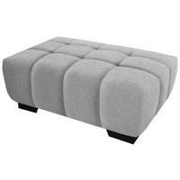 HOCKER Textil Hellgrau  - Hellgrau/Schwarz, Konventionell, Textil/Metall (106/40/72cm) - Hom`in