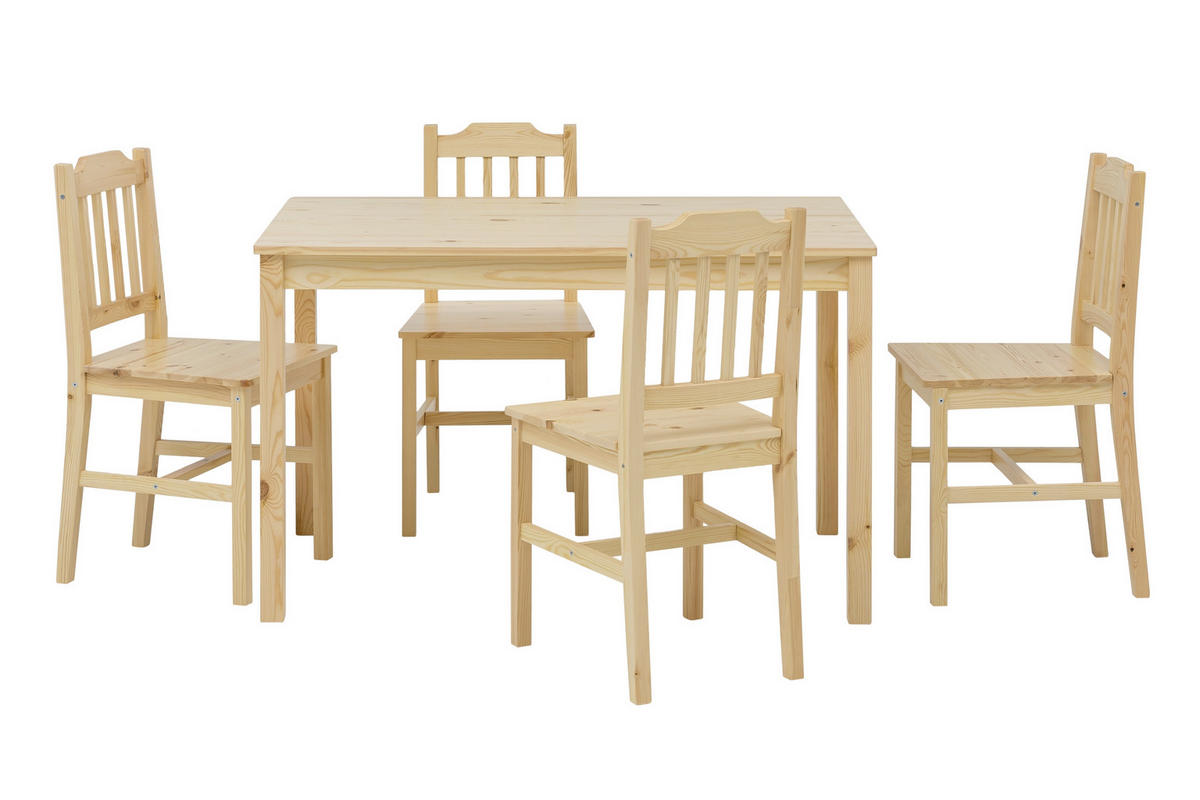 TISCHGRUPPE Naturfarben  - Naturfarben, Natur, Holz (118/75/73cm) - Livetastic