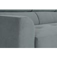 ECKSOFA in Feincord Anthrazit  205/280 cm  - Anthrazit/Schwarz, Design, Textil/Metall (205/280cm) - Xora