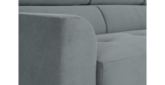 ECKSOFA in Feincord Anthrazit 205/280 cm - Anthrazit/Schwarz, Design, Textil/Metall (205/280cm) - Xora