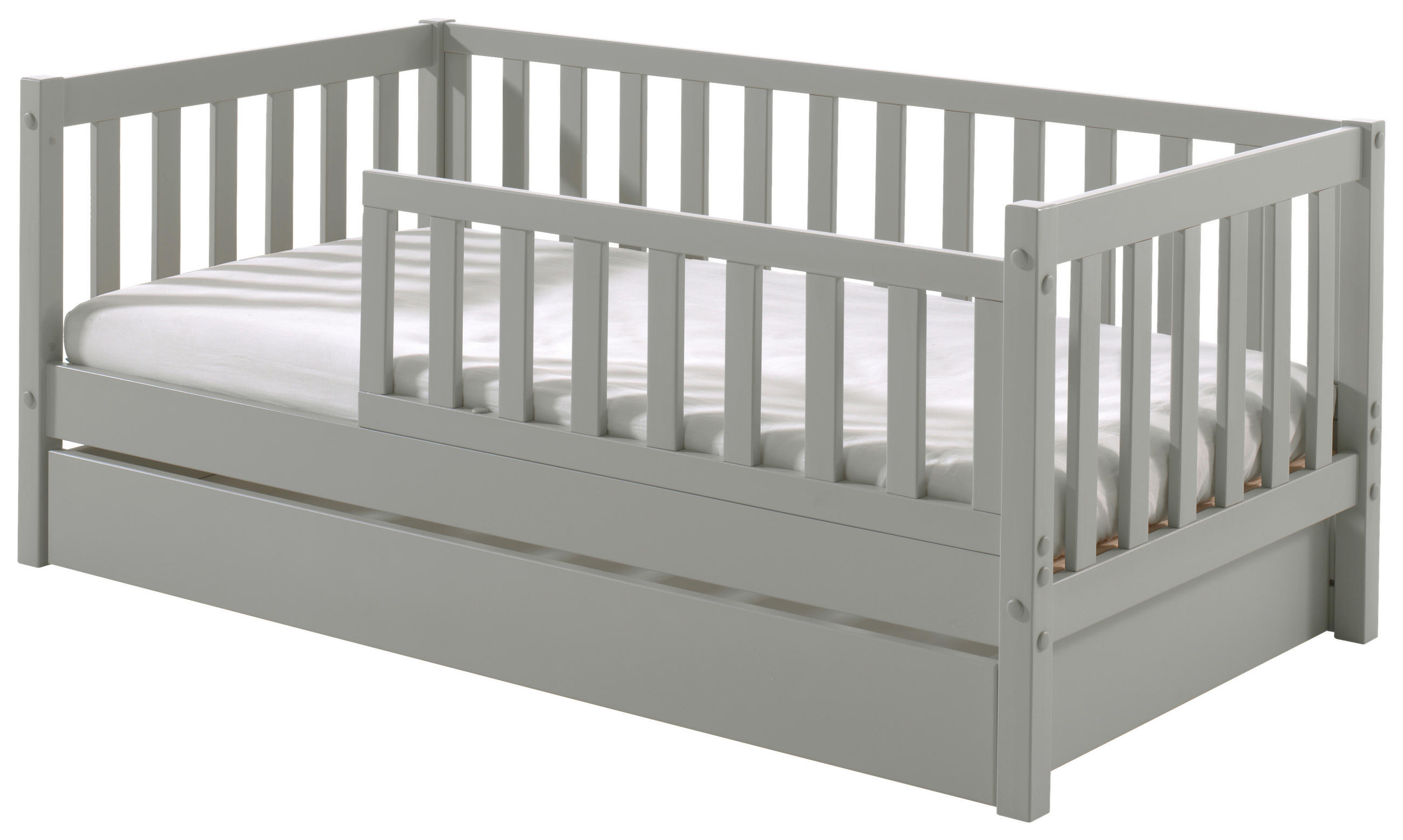 KINDER-/JUNIORBETT - Kieferfarben/Grau, MODERN, Holz (70/140cm) - MID.YOU