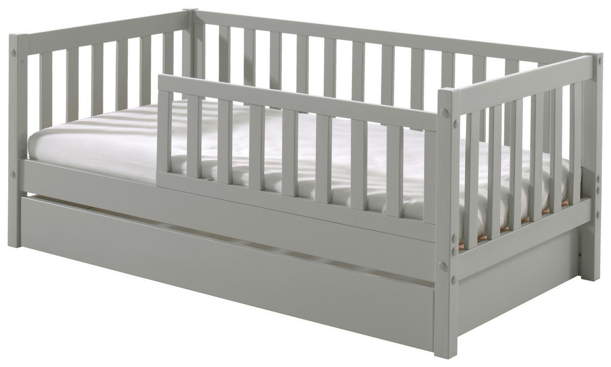 KINDER-/JUNIORBETT 70/140 cm  in Grau  - Kieferfarben/Grau, MODERN, Holz (70/140cm) - MID.YOU
