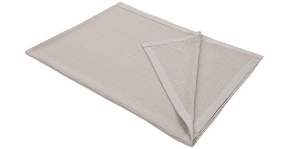 WOHNDECKE LINE - MOUSSELIN DECKE - Beige, KONVENTIONELL, Textil (130/180cm) - Novel