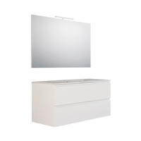 BADEZIMMER  in  - Weiß Hochglanz/Dunkelgrau, Trend, Keramik/Holzwerkstoff (100/138/46cm) - Belluti