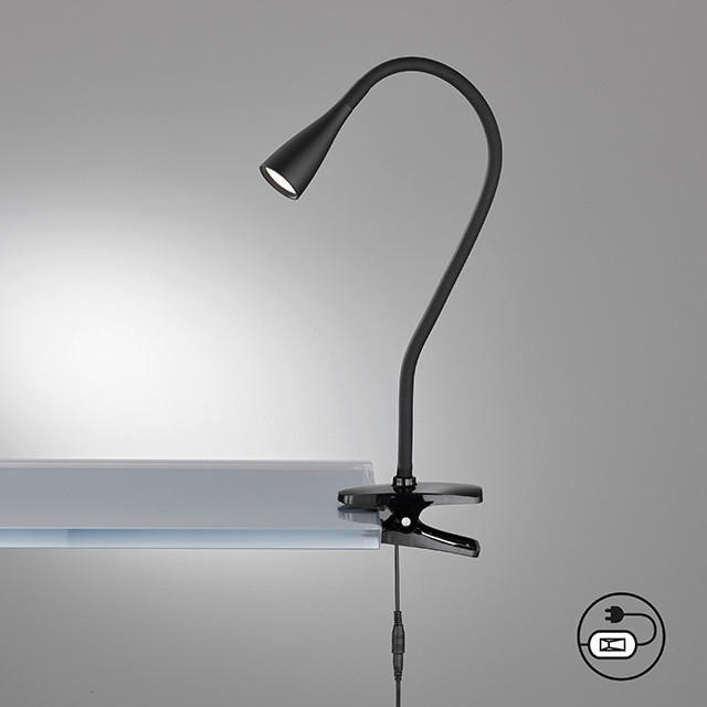LED-KLEMMLEUCHTE Nox 6/35 cm   - Schwarz, Design, Metall (6/35cm)