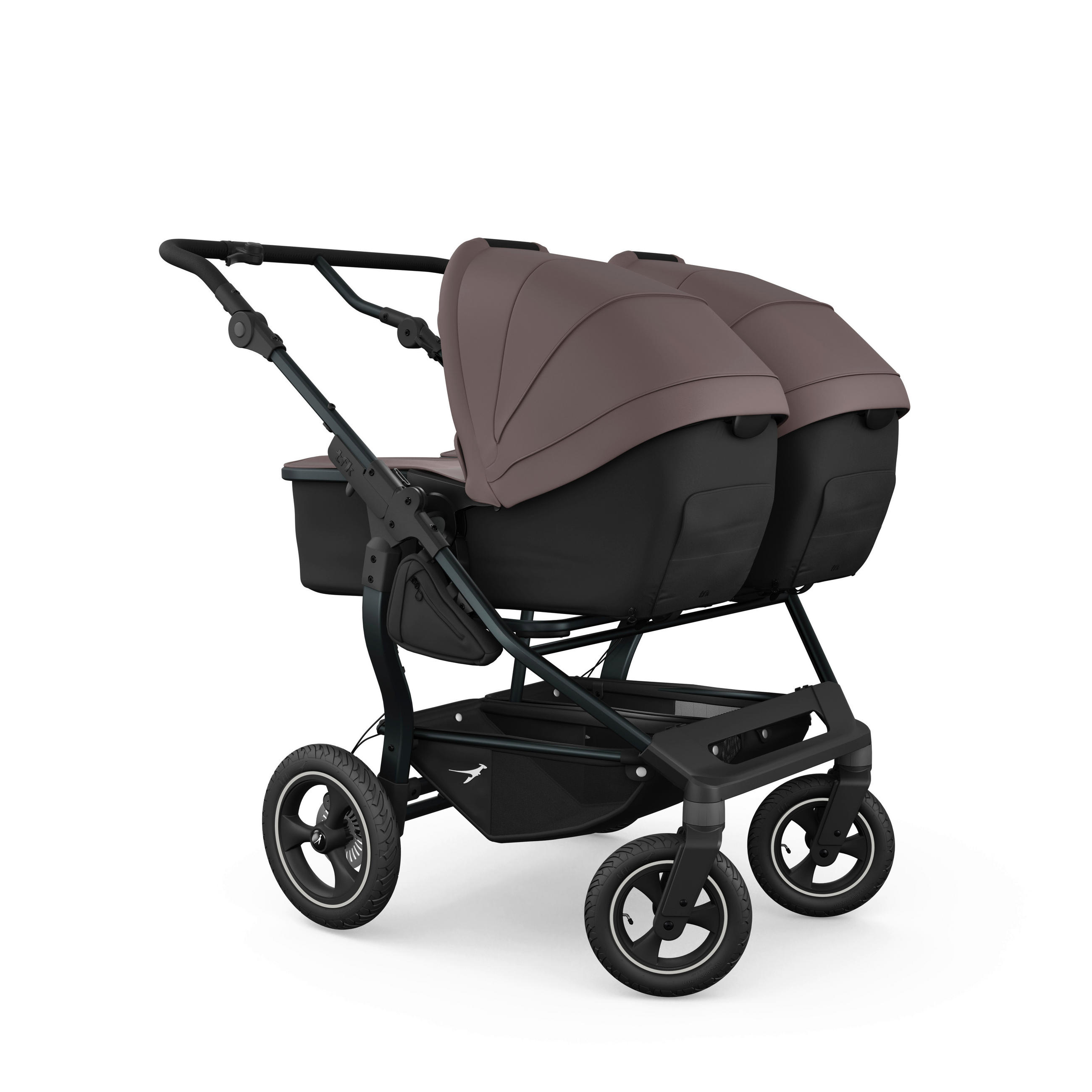 KOMBIKINDERWAGEN Duo 2-in-1 Kombi  - Anthrazit/Braun, Basics, Textil/Metall (79/111/110cm) - TFK