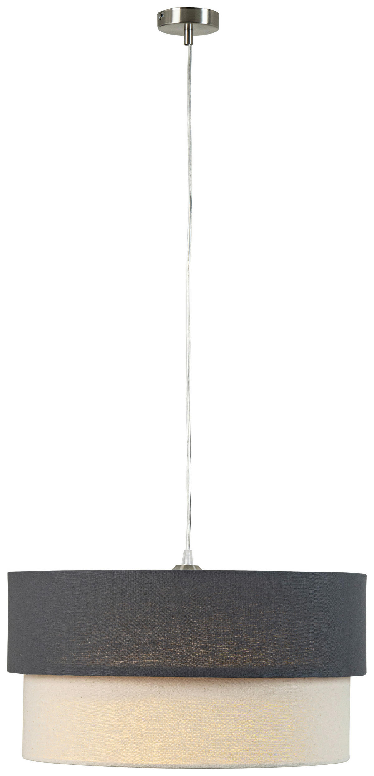 ZÁVĚSNÉ SVÍTIDLO, 45/120 cm  - přírodní barvy/antracitová, Design, kov/textil (45/120cm) - Novel