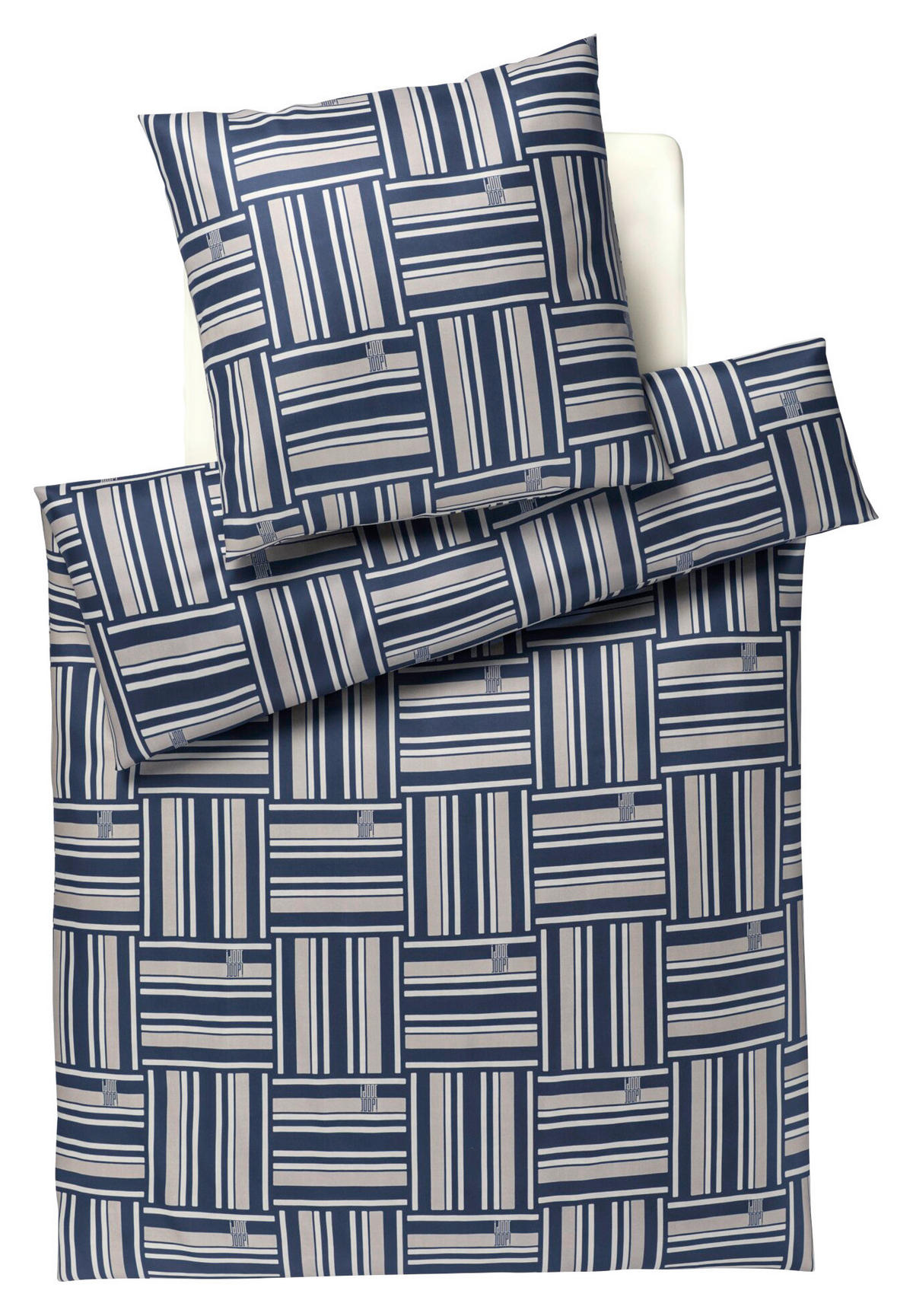 WENDEBETTWÄSCHE 2-teilig Makosatin 135/200 cm  - Blau, Design, Textil (135/200cm) - Joop!