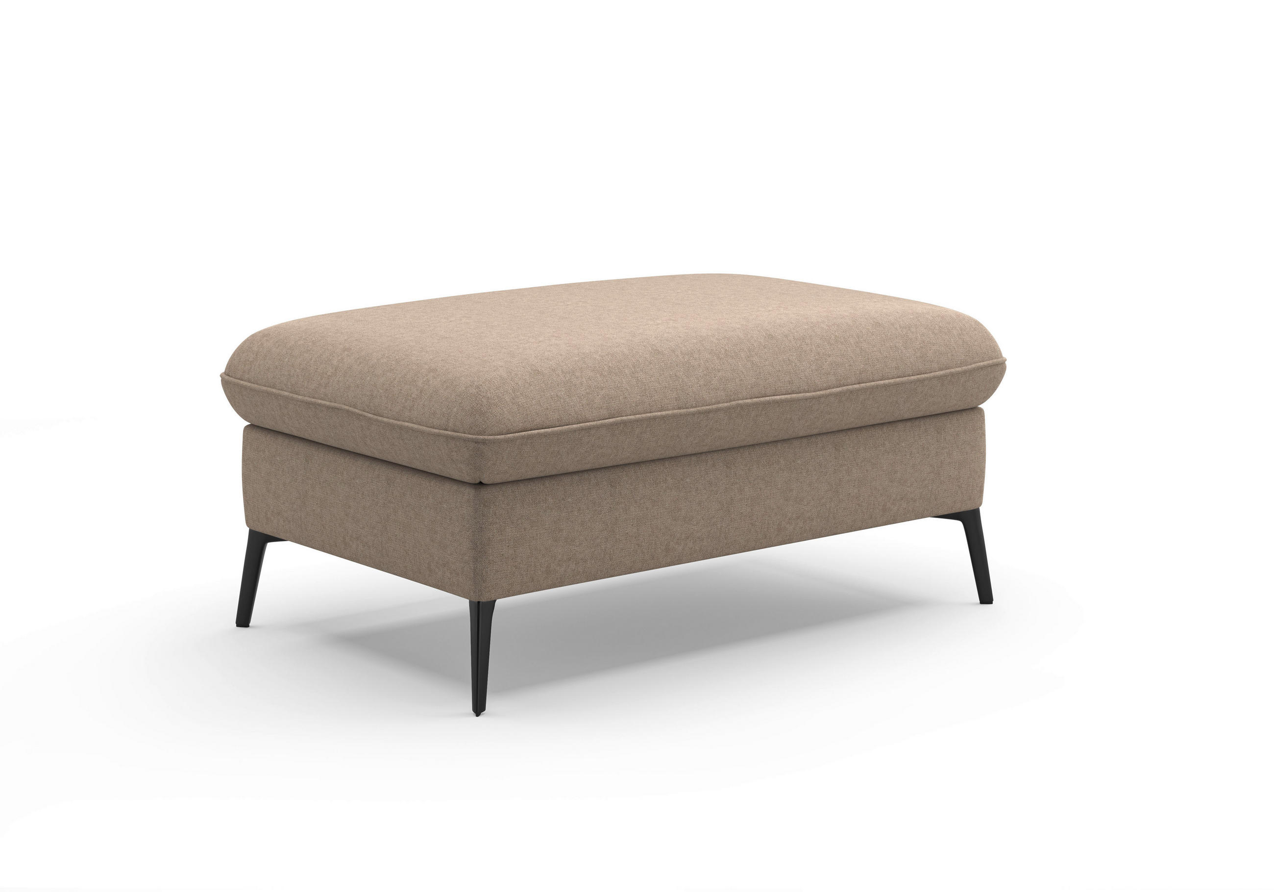 HOCKER in Textil Taupe  - Taupe/Creme, Konventionell, Textil/Metall (104/47/69cm) - Sit & More