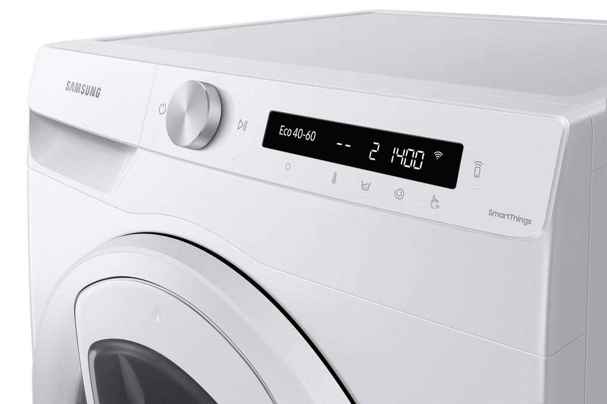 WASCHMASCHINE WW80T554ATW/S2   - Schwarz/Weiß, Basics, Glas/Kunststoff (60/85/55cm) - Samsung