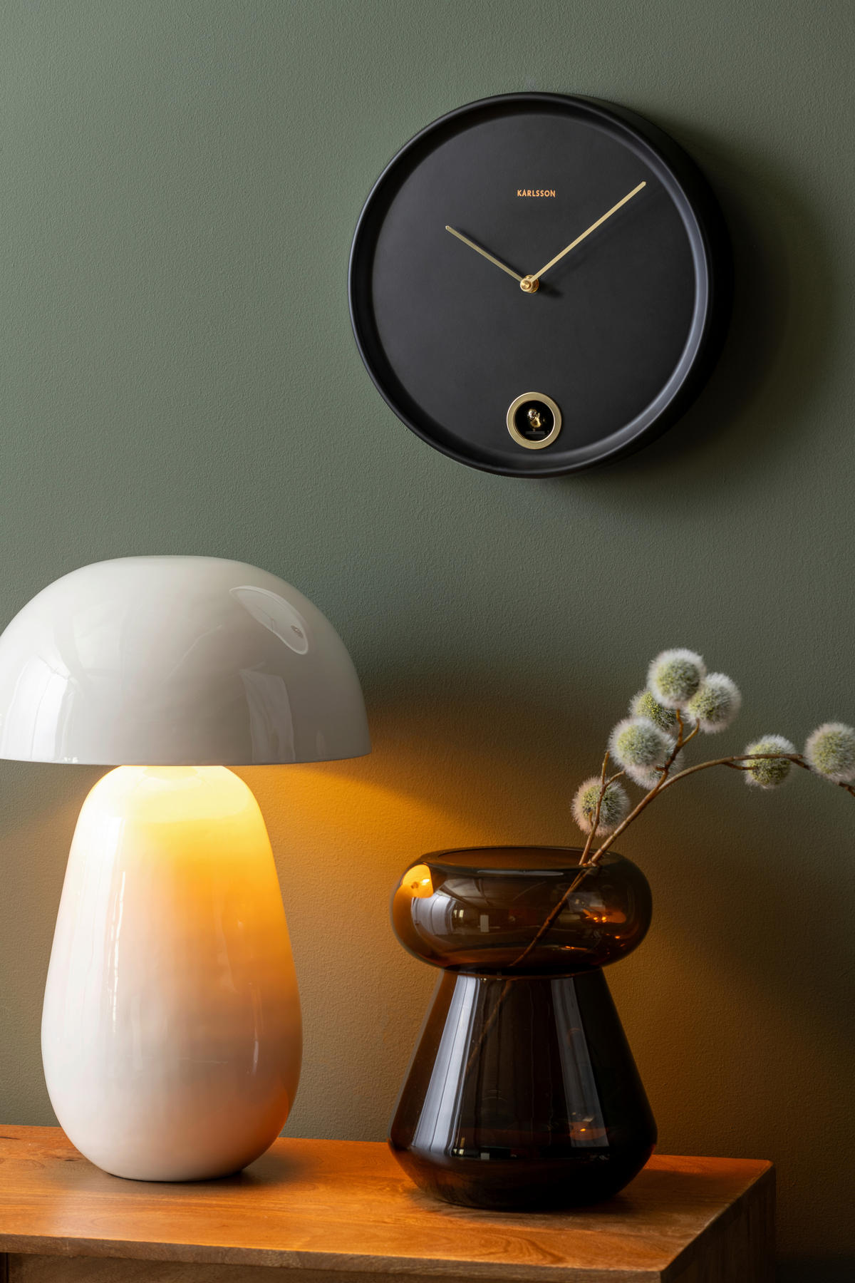 WANDUHR Esencia Schwarz  - Schwarz, Basics, Metall (30cm) - Karlsson
