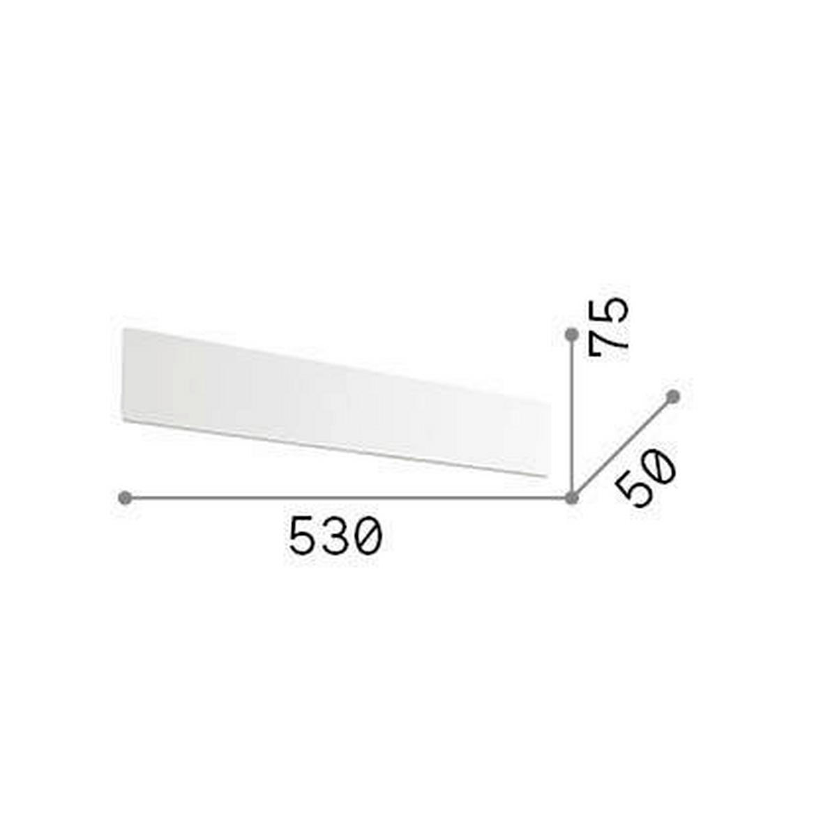 WANDLEUCHTE 53/7,5/5 cm   - Weiß, Design, Metall (53/7,5/5cm) - Ideal Lux
