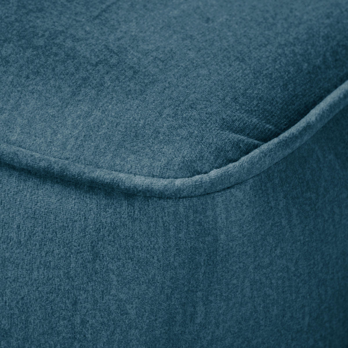 3-SITZER-SOFA Velours Dunkelblau  - Dunkelbraun/Dunkelblau, Design, Holz/Textil (210/98/95cm) - P & B